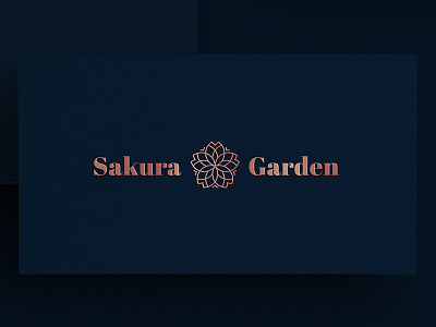 Sakura Garden - Unused option branding flower geometric logo minimal sakura typography