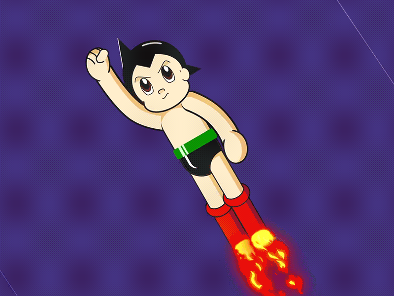 Astro Boy 2d adobe after effects animation anime astroboy cell characteranimation creative digital 2d digital art dribbble fake3d gfxmob gif graphics illustration loop mograph motion design