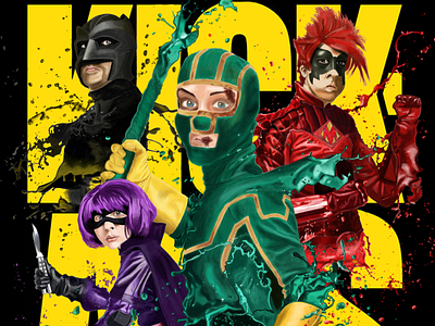 Kick Ass Caricature Poster caricature illustration kickass movie poster