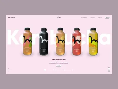 Magu Kombucha Branding & Website branding corporate identity design digital flat identity landing page layout logo minimal minimalism package design type typography ui ux vector web webdesign website