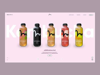 Magu Kombucha Branding & Website branding corporate identity design digital flat identity landing page layout logo minimal minimalism package design type typography ui ux vector web webdesign website