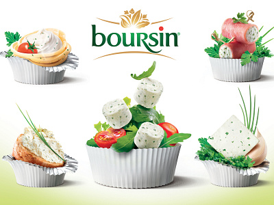 Boursin boursin food illustration key visual packaging photoshop retouch retouche photo retoucheur retouching