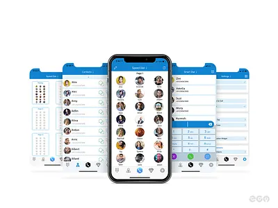Speed Dial - Smart T9 Dialer app UI android android app app app design app development brand call colour design designer ios speed dial ui ux