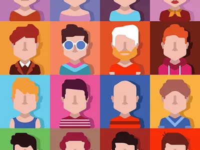 Avatar collection avatar avatar collection face graphic human illustration portrait smile symbol vector