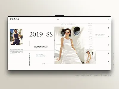 Prada store. UI / UX app brand dress ecommerce ecommerce design landing landing page luxury minimal modern navigation prada shop shop app store ui ui ux ux ux design webdesign