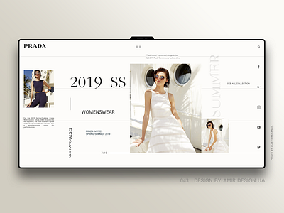 Prada store. UI / UX app brand dress ecommerce ecommerce design landing landing page luxury minimal modern navigation prada shop shop app store ui ui ux ux ux design webdesign