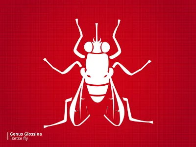 Bloodsuckers Tsetsefly bugs illustration stylized