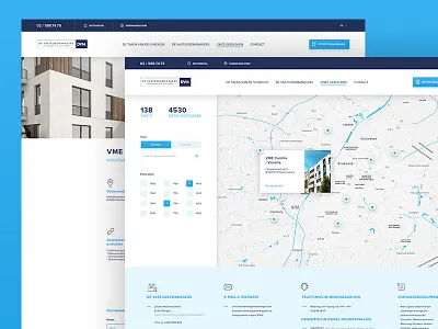 DVM landingpage logo modern real estate ui ux website