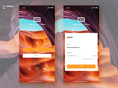 Login design app concept