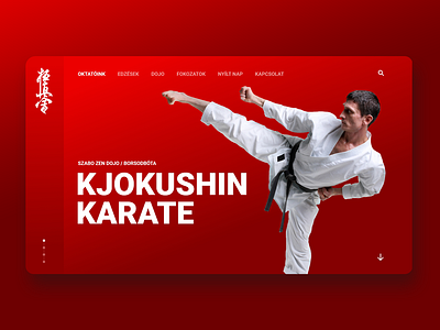 Karate Club hungarian karate landing ui