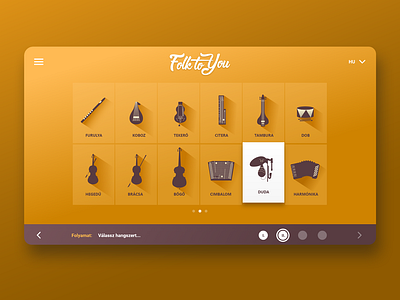 Folk music app app concept ui