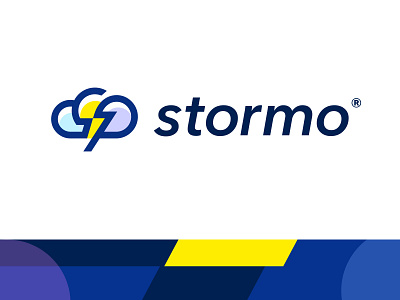 Stormo branding brand identity logo logotype mark storm weather thunder bolt cloud