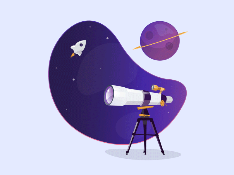 Space Animation | LinkUP Studio animation design illustration ui ux web website