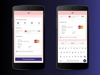 DailyUI #002 - Credit Card Checkout android credit card checkout dailyui dailyui002 design ui uidesign