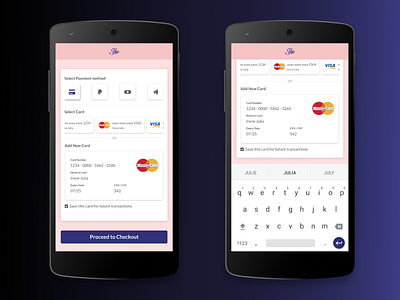 DailyUI #002 - Credit Card Checkout android credit card checkout dailyui dailyui002 design ui uidesign