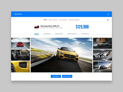 Car Configurator minimal ui ux webdesign