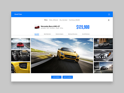 Car Configurator minimal ui ux webdesign