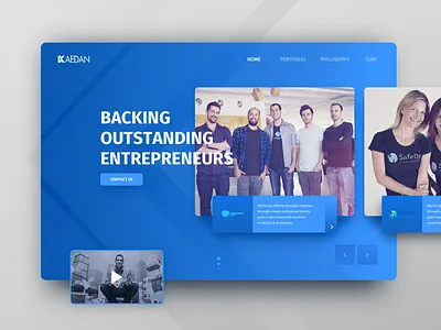 KAEDAN CAPITAL / homepage branding design hero typography ui ux web website