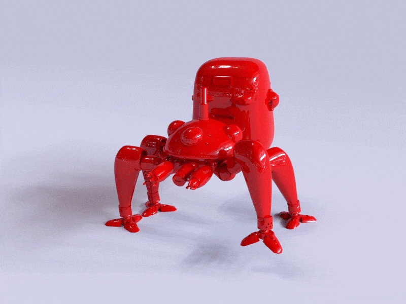 Tachikoma V2 :P 3d 4ds animation character cinema cinema 4d design gif retro tachikoma walkcycle