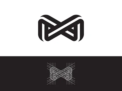 Infinity bold design circles cool infinity line logo mark modern monochrome symbol vector vector729