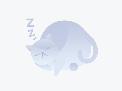 Meow cat clean cute animal flat graphics illustration sleeping splash page