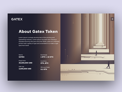 ICO Landing page: Gatex building column finance illustration landing massive one page one page website people scheme vector website