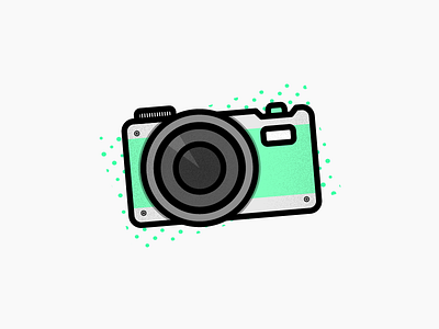 Say Cheese! branding camera clean design green icon illustration illustrator product vector work