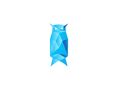 Frost Owl animal bird geometry ice illustration logo low poly mark north owl wings