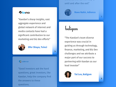 Testimonials UI branding call to action design layout testimonials typography ui