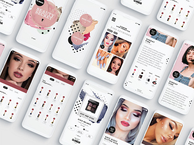 Glamour beauty secret application app beauty beauty logo beautyapp branding design lifestyleapp logo makeup makupapp pink ui uidesign ux