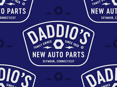 Daddios New Auto Parts apparel design auto parts badge design car shop daddios frank collective shirt design typography