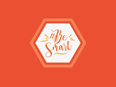 #BeSmart besmart concept concept art decor drawing elegant font hashtag illustration lettering orange smart sticker design stickers symbol