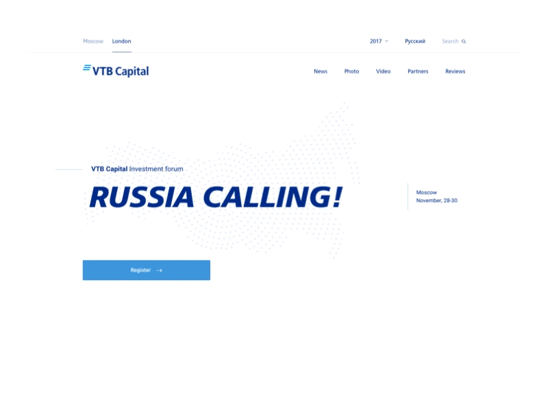 VTB Capital Investment Forum animation design principle sketch ui ux web website
