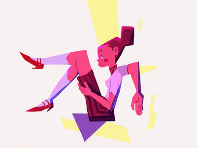 Girl in Fragments B character character art character design design digitalpainting girl illustration