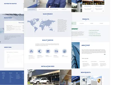 pivot web part 02 blue clean company introduction ui ux web white