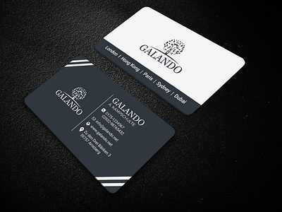 Business card design box brand branding business card design emblem logo creative round logo design modern professional business card professional card typography vector