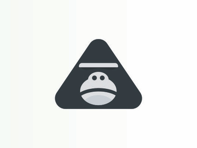 Triangle Gorilla flat gorila gorilla gorillas gorillaz graphic design scurity strong triangle unicode