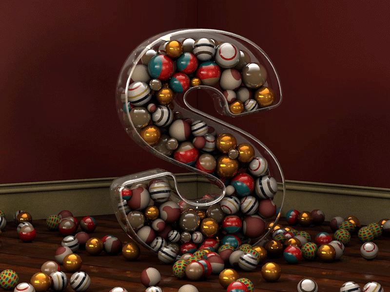 3D Type - CGI 3d c4d cgi christmas cinema4d colors design gif light render