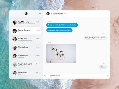 Daily UI 013 chat chat app daily ui daily ui 013 desktop desktop app desktop application desktop design message message app messaging messaging app minimal