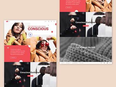 H&M / This Christmas, Go Conscious Website / Homepage advertising art art direction art director brand campaign design digital direction fashion graphic design homepage typography ui ux visual website