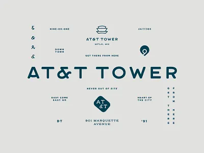 AT&T Tower Type brand design identity logo type typography