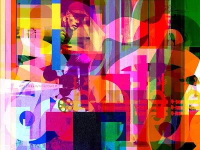 Verses Versus Reverses branding collage color design identity illustration letters logo poster print type typography