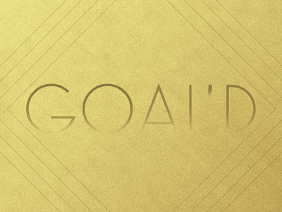 Goal'd gold typography