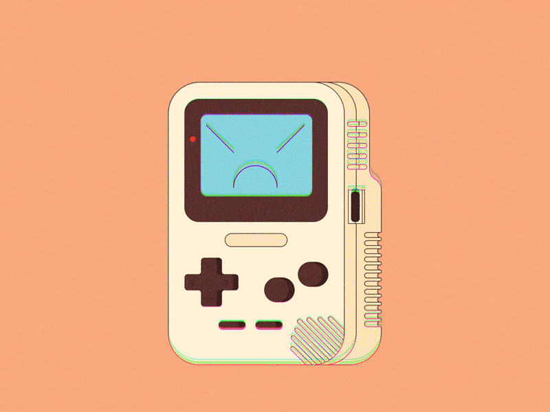 Gameboy gameboy illustration motion motion grpahics nintendo vector