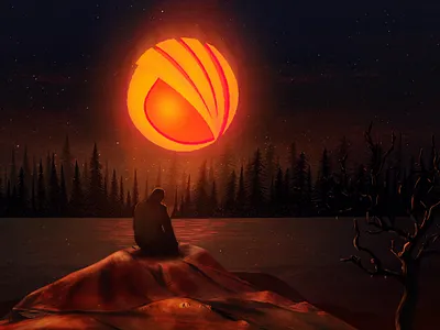 Connecting God 2d painting branding concept art creative design digital painting drawing environment painting pakistan river sunset