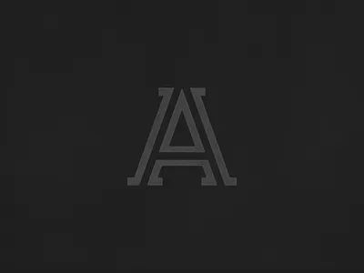 Capital A alpha flat inline letter lettermark line logo mark minimal retro slab slab serif