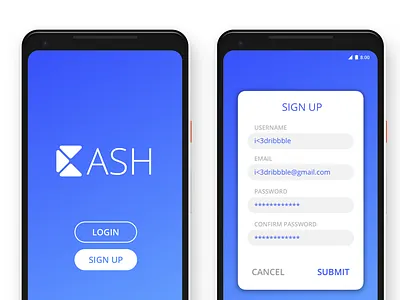 Daily UI 001 - Sign Up app blue dailyui dailyui 001 finance app pixel 2 pixel2xl sign in ui ux