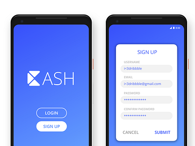 Daily UI 001 - Sign Up app blue dailyui dailyui 001 finance app pixel 2 pixel2xl sign in ui ux