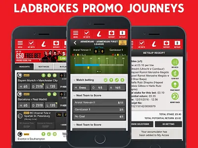 Ladbrokes Promo Journeys betting design gambling ladbrokes sketch sketchapp ui ux