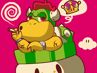 Bowser Coronita bowser digital art fanart japan king koopa nintendo nintendo switch random snes super famicom super mario super mario world vector